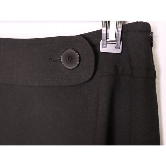 Talbots Skirt Petites 8P Black Stretch Knit Flare Knee Length Career Vintage - Picture 6 of 10